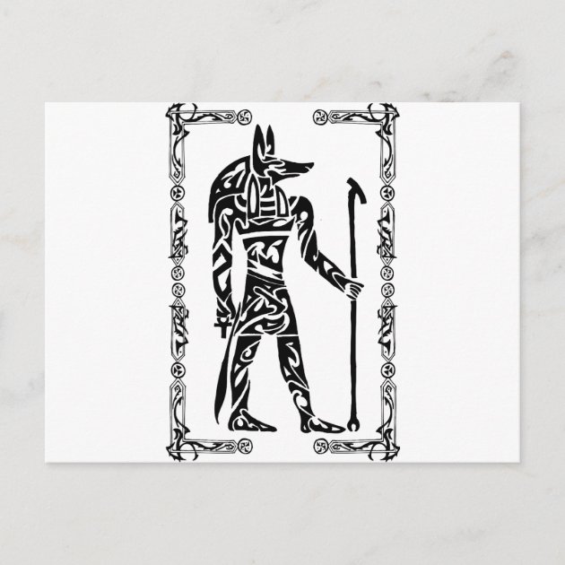 Cartão Postal Tribal Tattoo Anubis